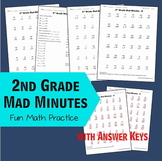 1st Grade Math Mad Minute Worksheets & Teaching Resources | TpT