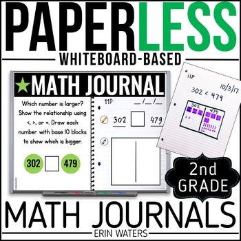 Preview of 2nd Grade Math - Math Journal - Journal Prompt Bundle