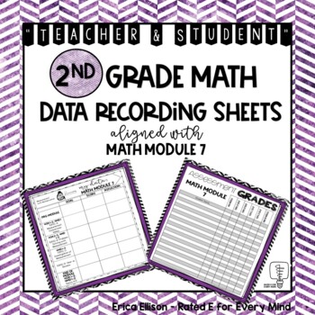 Preview of 2nd Grade Math Module 7 Student Data Tracking Sheets Teacher Data Grade Book