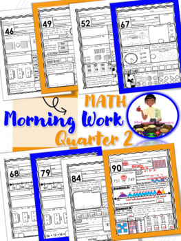 Preview of 2nd Grade Morning Work • Second MATH Spiral Review