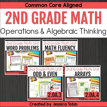 Preview of 2nd Grade Math- OA Operations and Algebraic Thinking Bundle