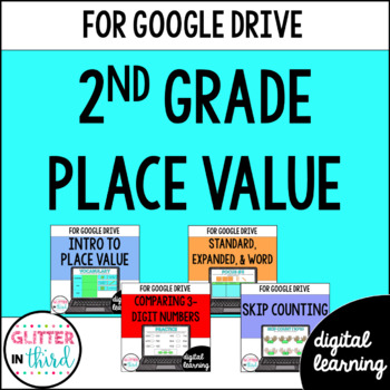 Preview of 2nd Grade Place Value BUNDLE for Google Classroom