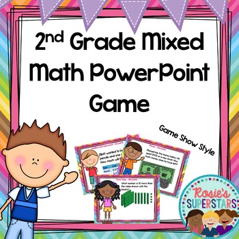 Preview of 2nd Grade Math Test Prep PowerPoint Game Show