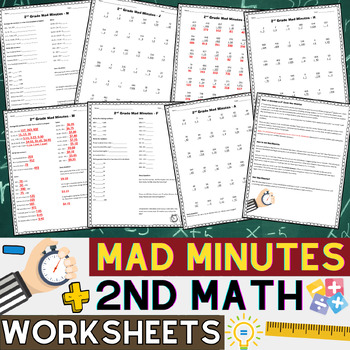 Preview of 2nd Grade Mad Minute Math | Addition, Subtraction, Multiplication, Division ....