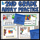 Arrays 2nd Grade Math Review BOOM CARDS Digital Task Cards