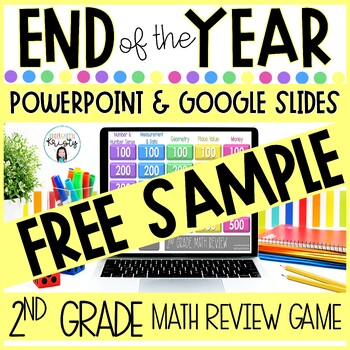 Preview of End of the Year 2nd Grade Math Review FREE SAMPLE