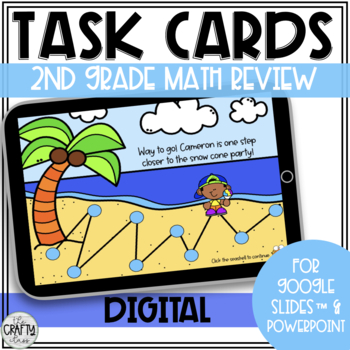 Preview of 3rd Grade Math Review Game - Back to School Math Activities - Digital Resources