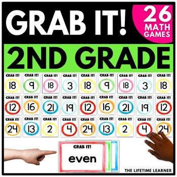 Preview of 2nd Grade Math Games Bundle | Second Grade Grab it Math Centers