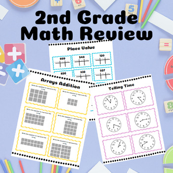 Preview of 2nd Grade Math Review Packets |Counting Money Worksheets 2nd Grade|