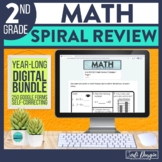 2nd Grade Math Review Spiral Homework Self-Correcting Full