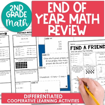 Preview of 2nd Grade End of Year Math Review Last Week or Day of School Year EOY Activities