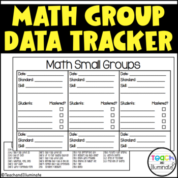 Preview of 2nd Grade Math Small Group Data Tracker