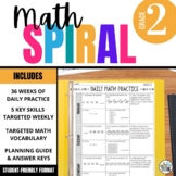 2nd Grade Math Spiral Review Activities: Worksheets for Mo