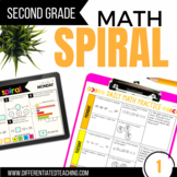 2nd Grade Math Spiral Review Bundle: Morning Work or Warm-