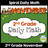 2nd Grade Math Spiral Review NOVEMBER Morning Work or Warm ups