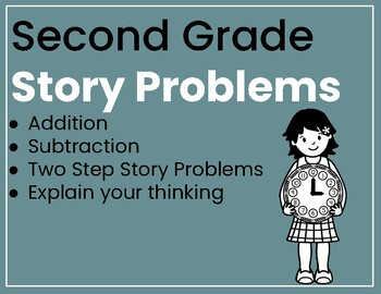 Preview of 2nd Grade Math Story Problems: multi-step, addition, subtraction