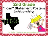 2nd Grade Math TEKS "I can" Statement Posters