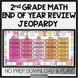 2nd Grade Math Test Prep EOY Review | Jeopardy Game NO PREP