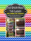 2nd Grade Math Tub Labels (with Common Core Standards) - C