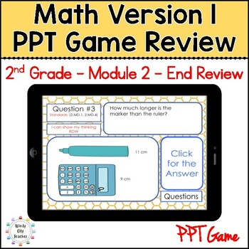 Preview of 2nd Grade Math Version 1 Module 2 - End-of-module review Digital PPT Game
