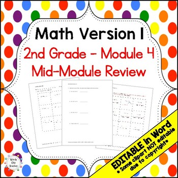 Preview of 2nd Grade Math Version 1 Mid-module review - Module 4