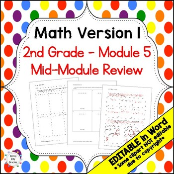 Preview of 2nd Grade Math Version 1 Mid-module review - Module 5