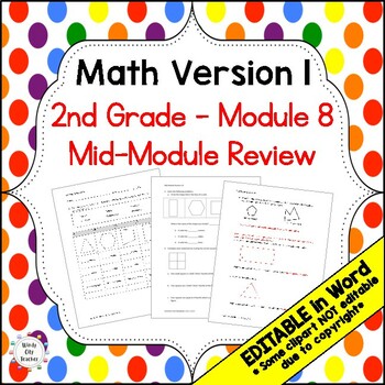 Preview of 2nd Grade Math Version 1 Mid-module review - Module 8