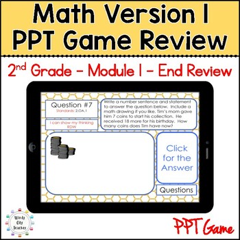 Preview of 2nd Grade Math Version 1  - Module 1 End-of-module review Digital PPT Game