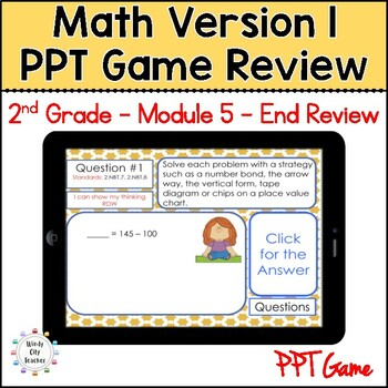 Preview of 2nd Grade Math Version 1  - Module 5 End-of-module review Digital PPT Game