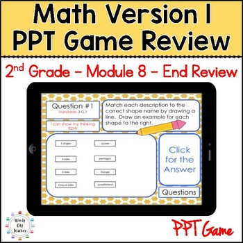 Preview of 2nd Grade Math Version 1  - Module 8 End-of-module review Digital PPT Game
