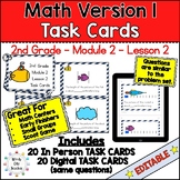 Engage NY 2nd Grade Math Task Cards Module 2 Lesson 2 - Print & Digital