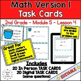 Engage NY 2nd Grade Math Task Cards Module 5 Lesson 4 - Print & Digital