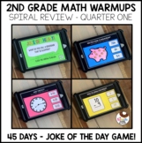 2nd Grade Math Warm Ups | Spiral Review Games | QUARTER 1