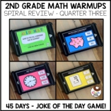 2nd Grade Math Warm Ups | Spiral Review Games | QUARTER 3