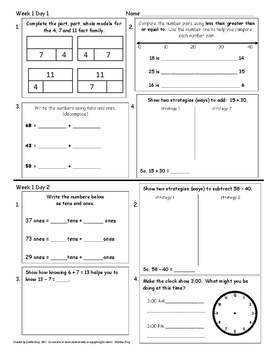 2nd Grade Daily Math by Debbie King's Math Cafe | TpT