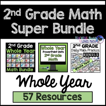 Preview of 2nd Grade Math Whole Year Super Bundle Common Core Aligned