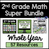 2nd Grade Math Whole Year Super Bundle Common Core Aligned