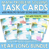 2nd Grade Math Word Problem Task Cards BUNDLE | Printable 