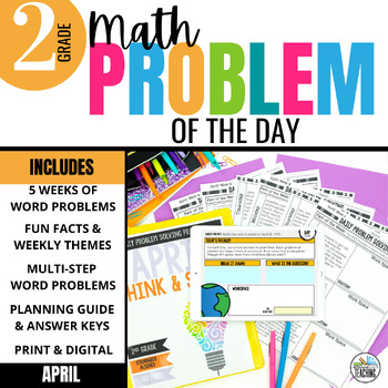 Preview of 2nd Grade Math Word Problem of the Day | April Math Problem Solving Bundle