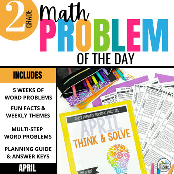Preview of 2nd Grade Problem of the Day: Daily Challenge Math Word Problems | APRIL PRINT