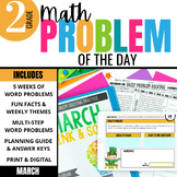 2nd Grade Problem of the Day: Daily Math Word Problem Prac