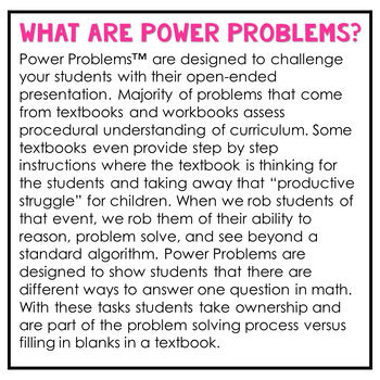 2nd Grade Math Word Problems Algebraic Thinking Power Problems™ | TpT