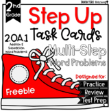 2nd Grade Math Word Problems Task Cards Multi-Step 2.OA.1 FREEBIE