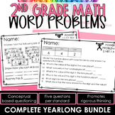 2nd Grade Math Word Problems | YEARLONG BUNDLE | Spiral Re
