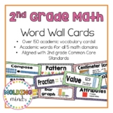 2nd Grade Math Word Wall Cards