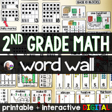 2nd Grade Math Word Wall | 2nd Grade Math Classroom Vocabulary