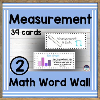 Preview of 2nd Grade Math Word Wall & Math Vocabulary Words Measurement