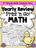2nd Grade Math Yearly Review Print N' Go