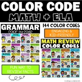 2nd Grade Math and Grammar Color by Number Worksheets Bund