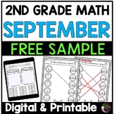FREE 2nd Grade Math for September Sample